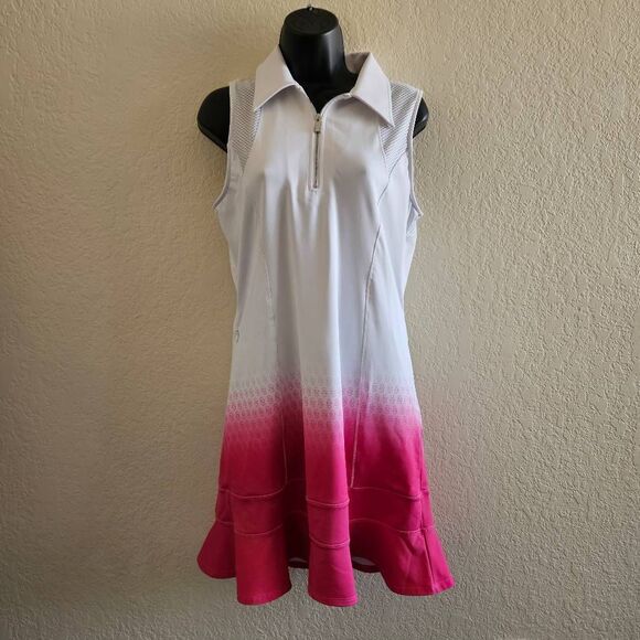 NWOT Fiagreen Monroe Golf Dress in Prism Pink Ombre - Picture 2 of 9